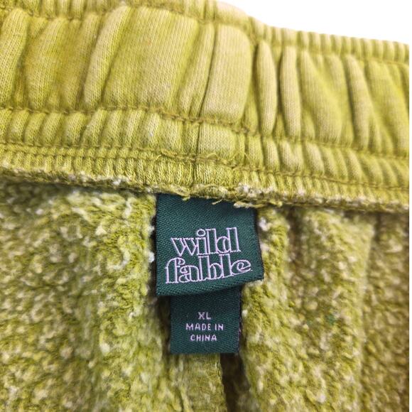 Wild Fable | Green Sweat Shorts w/ Bleach Detailing | Size XL - Picture 3 of 5